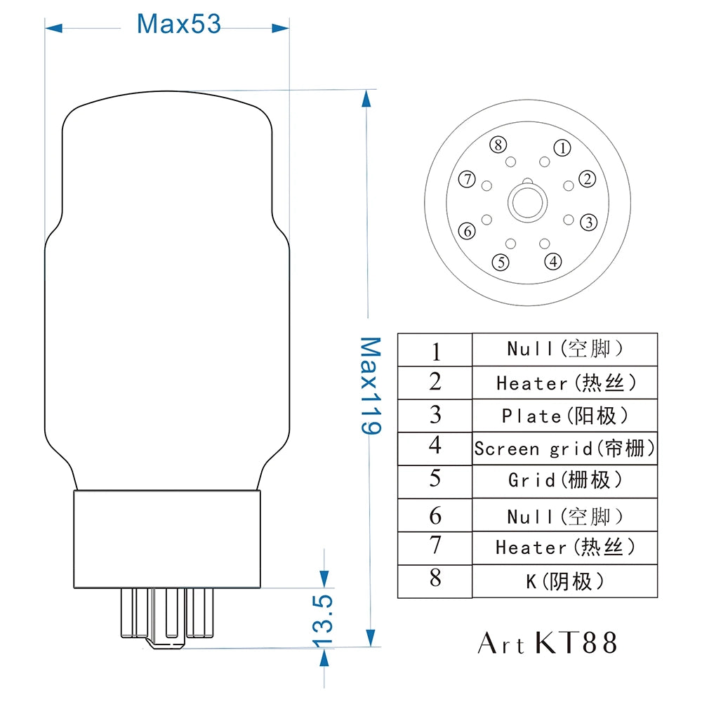 PSVANE ART TIII KT88-TIII (2/4 Stück)