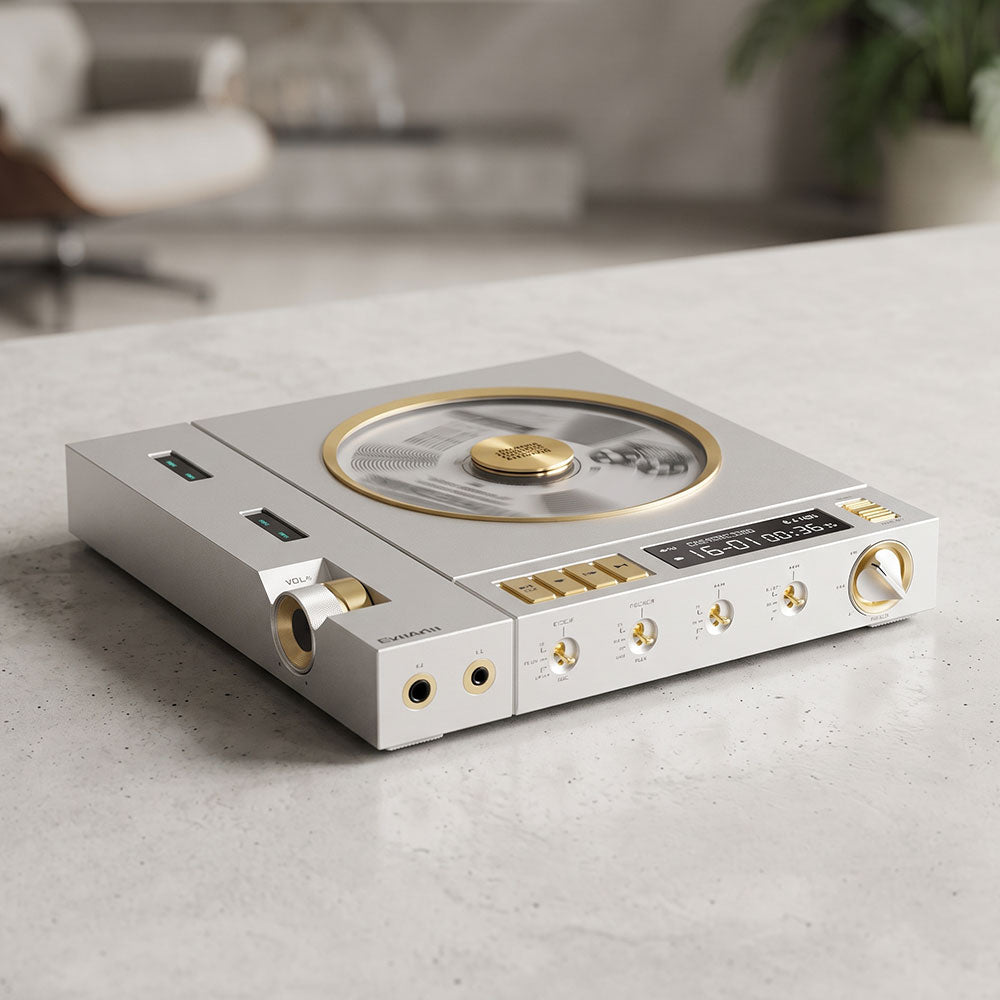 EVOAria Evo ERA – DAC/amp headphone amplifier with CD playback, USB audio & Bluetooth.