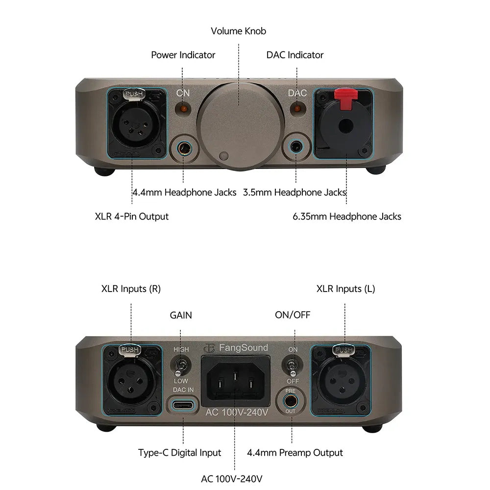 FangSound Silenos - R2R DAC/AMP Desktop All-in-One (14W)